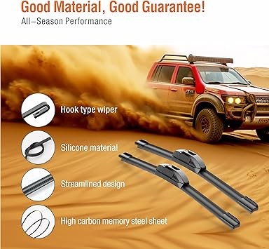 Silicone 28 and 14 inch Windshield Wiper Blades Replacement for Toyota Corolla 2023 2022 2021 2020HYUNDAI Elantra 2016-2011 OEM Quality Windshield Silicone Wiper Blades for My Car(Set of 2)