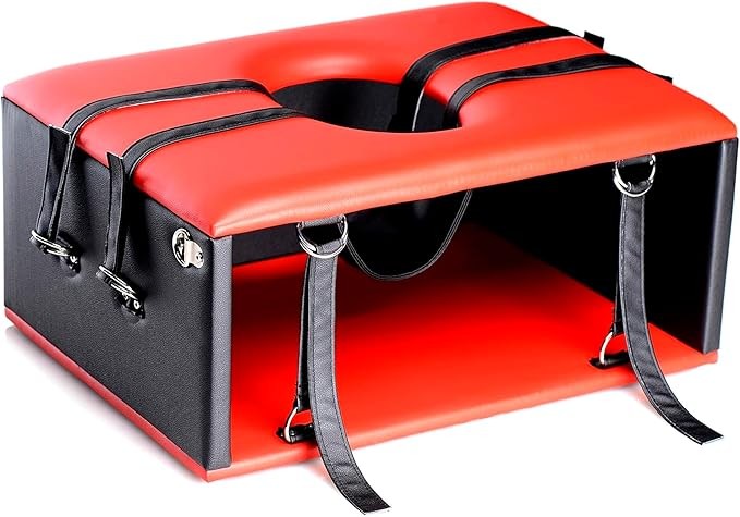 Master Series Queening Chair Sex Toy, 1 Count, Faux Leather