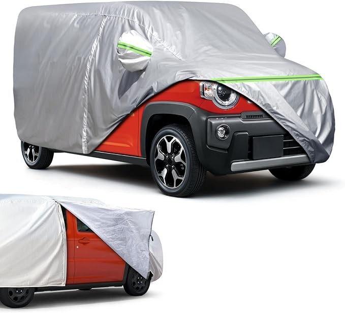 BIGACOVER Hustler Cover, Mini Automobile, Car Body Cover, Fleece-Lined, Hustler, Wagon R, Daihatsutaft, Nissan Sakura, Nissan Days, Dedicated Body Cover, Waterproof, Dustproof, Radiation, UV