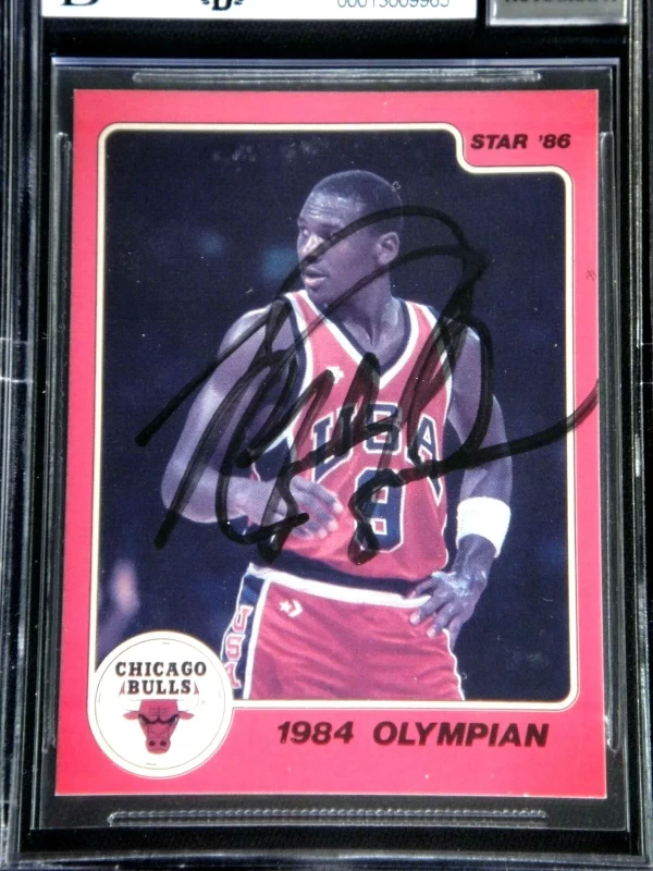 MICHAEL JORDAN SIGNED 1986 STAR 1984 OLYMPIAN #3 AUTOGRAPH AUTO BECKETT BGS RARE