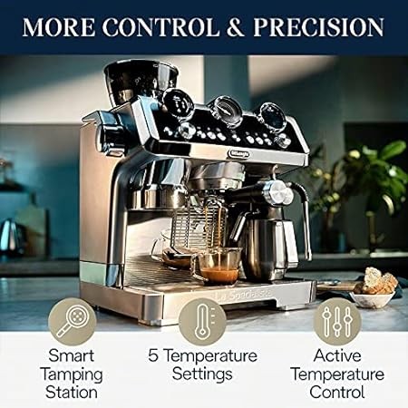 De'Longhi EC9665M La Specialista Maestro Espresso Machine, Stainless Steel, Silver,Black